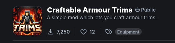 Craftable Armour Trims